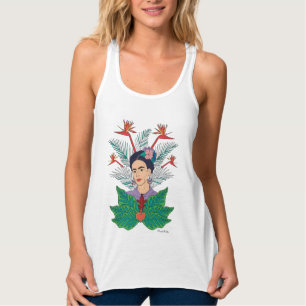 Camiseta Con Tirantes Frida Kahlo Aves de Paraíso Floral Gráfico