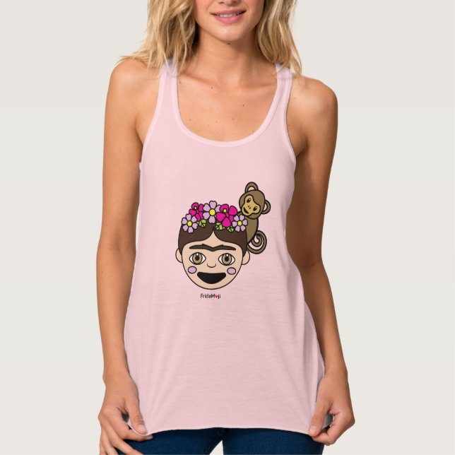 Camiseta Con Tirantes Frida Kahlo | FridaMoji - Frida feliz (Anverso)