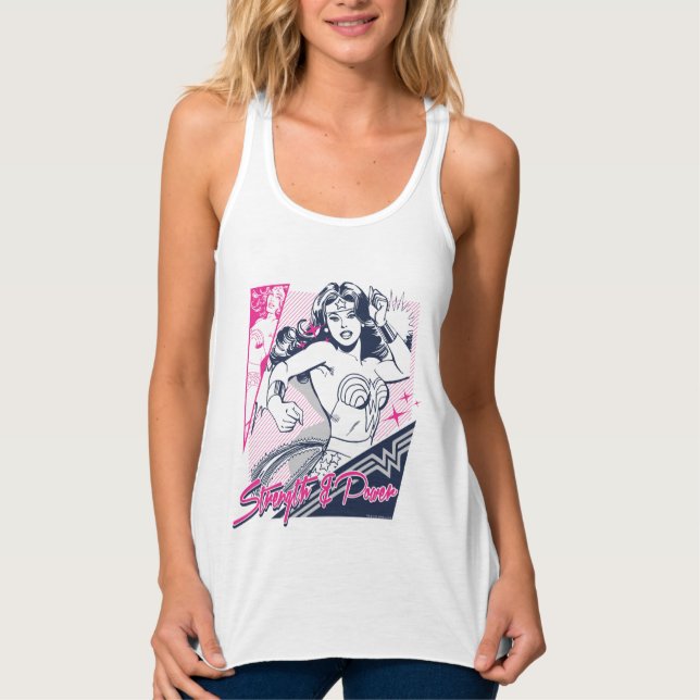 Camiseta Con Tirantes Fuerza y poder de las mujeres maravillas (Anverso)