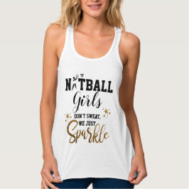 Camiseta Con Tirantes Fun Player Clip Art y Slogan Netball