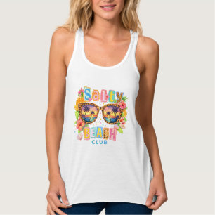 Camiseta Con Tirantes Gafas de sol Salty Beach Club Atardecer Tropical