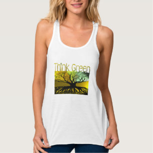 Camiseta Con Tirantes GANADOR DEL PREMIO TBA! Piensa en Raíces Verdes