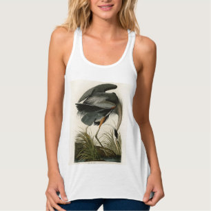 Camiseta Con Tirantes Garza azul grande de Audubon Marsh Bird