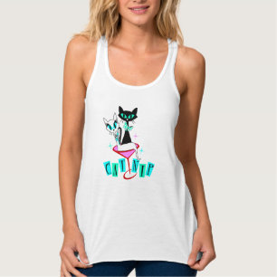 Camiseta Con Tirantes Gato atómico de CatNip moderno de mediados de sig