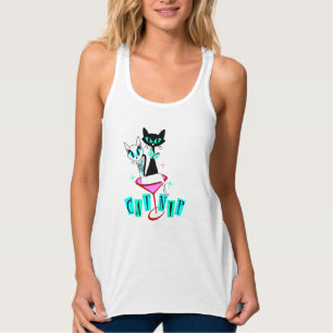 Camiseta Con Tirantes Gato atómico de CatNip moderno de mediados de sigl