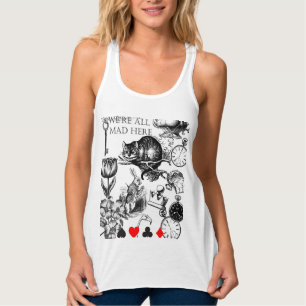 Camiseta Con Tirantes Gato de Cheshire clásico alice en el país de las m