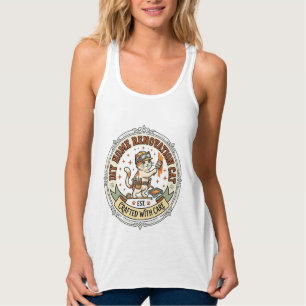 Camiseta Con Tirantes Gato de renovación de hogar de bricolaje Gato de r