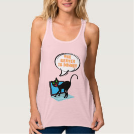 Camiseta Con Tirantes gato diciendo que el servidor está caído