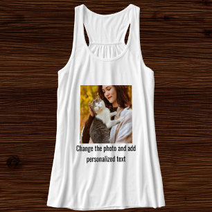 Camiseta Con Tirantes Gato Mamá Moderno Personalizado Familia Mascota Fo