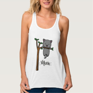 CAMISETA CON TIRANTES GATO MIAO EN EL ÁRBOL
