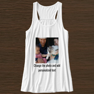 Camiseta Con Tirantes Gato negro blanco personalizado foto familia diver