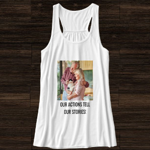 Camiseta Con Tirantes Gato personalizado Mamá Familia Mascota Foto Blanc