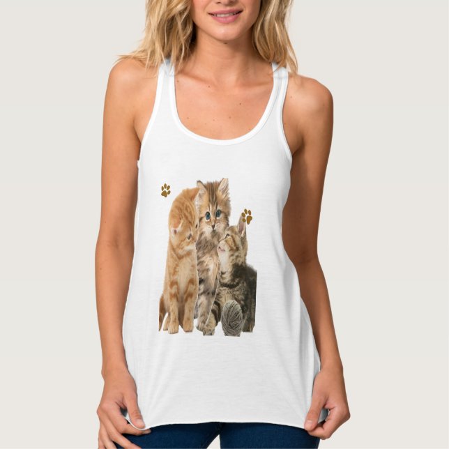 Camiseta Con Tirantes Gatos (Anverso)
