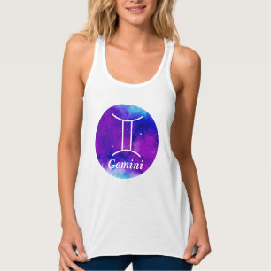 Camiseta Con Tirantes Gemini Zodiac Symbol Espacio Nebulosa