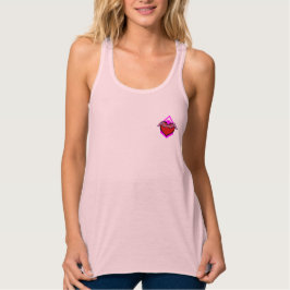 Camiseta Con Tirantes Geométrica de corazón libre bloqueada