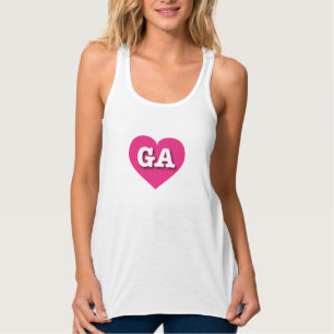 Camiseta Con Tirantes Georgia Hot Pink Heart - Amo GA