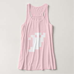 Camiseta Con Tirantes Ghost de 8 bits de píxeles