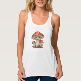 Camiseta Con Tirantes Giant Amanita Mushroom - Retro Cottagecore Graphic