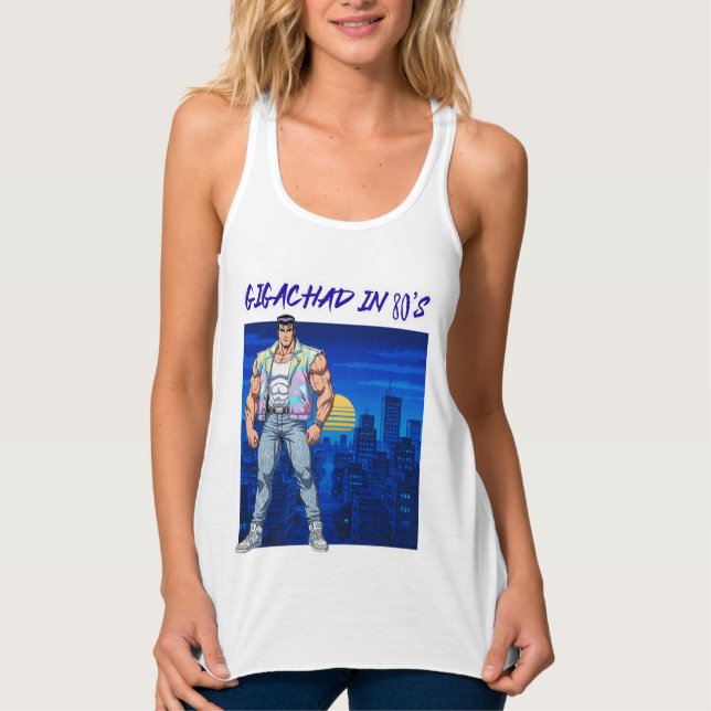 CAMISETA CON TIRANTES GIGACHAD IN 80S (Anverso)