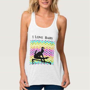 Camiseta Con Tirantes Gimnasia Me Encantan Bares Chevron Gymnast Tank To