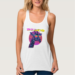 Camiseta Con Tirantes Giraffe disco en tonos neones - animal retro Fiest