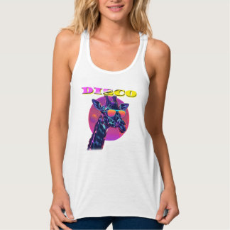 Camiseta Con Tirantes Giraffe disco en tonos neones - animal retro Fiest
