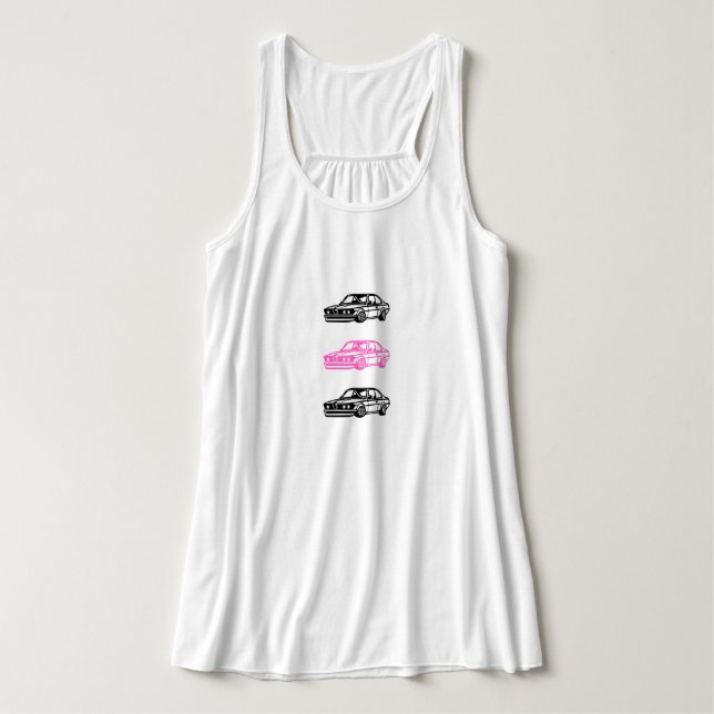 Camiseta Con Tirantes Girls Car T‑Shirt (Diseño del anverso)