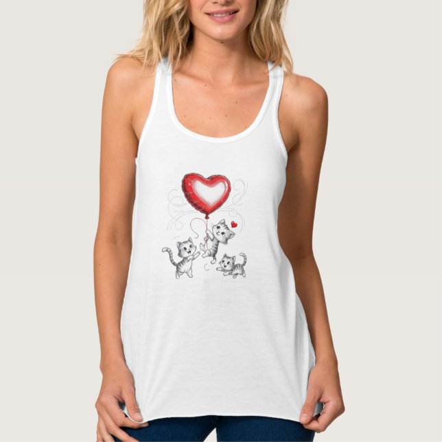 Camiseta Con Tirantes globo de amor (Anverso)