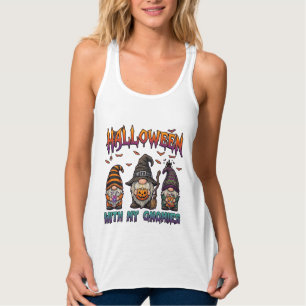 Camiseta Con Tirantes Gnomos de Halloween Tres Gnomos Sombrero de Bruja