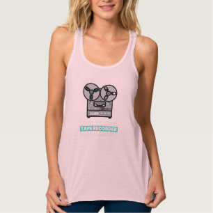 Camiseta Con Tirantes Grabadora De Cinta Reel To Reel
