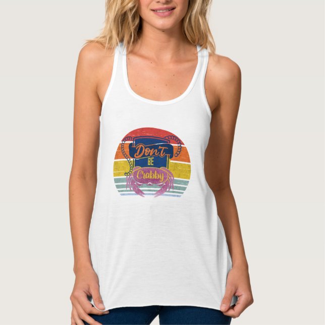 Camiseta Con Tirantes Gracioso no sea humor cangrejo nautico (Anverso)