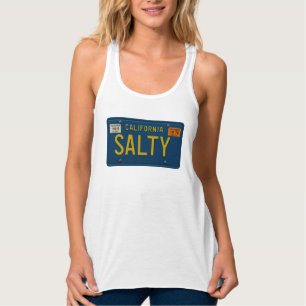 Camiseta Con Tirantes Gráfico de Placa de Matrícula Retro Salty 1969 Cal