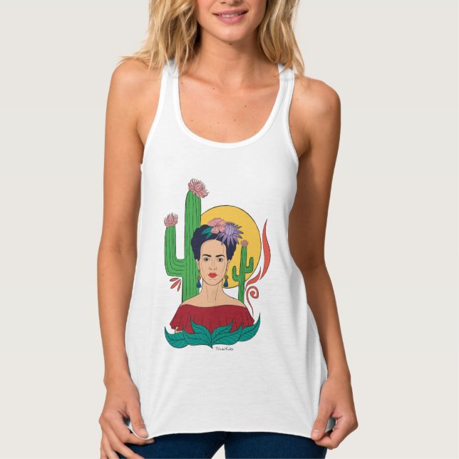 Camiseta Con Tirantes Gráfico del desierto de Frida Kahlo (Anverso)