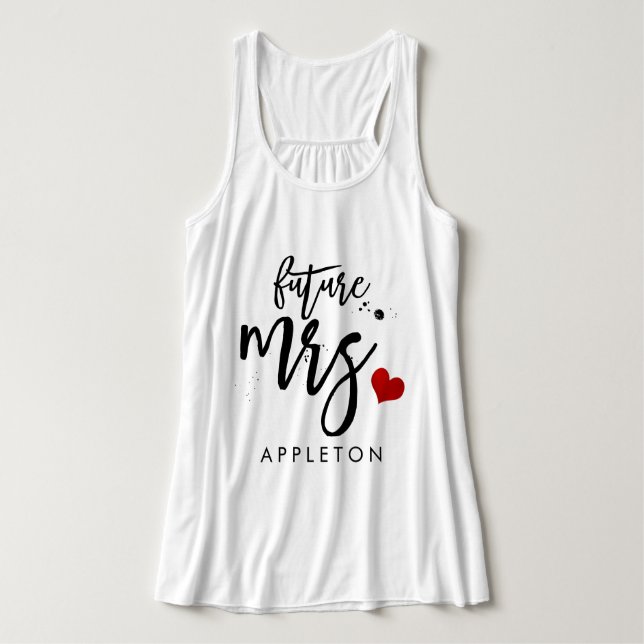 Camiseta Con Tirantes Guión de pincel escrito a mano PixDezines Future M (Diseño del anverso)
