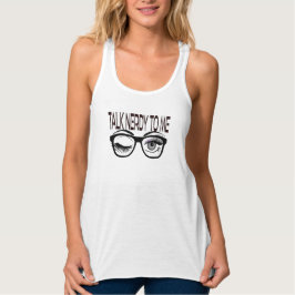 Camiseta Con Tirantes Hablar Nerdy A Mí Gafas Geek Wingeo Ojo Púrpura