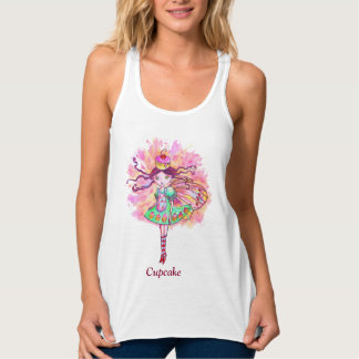 Camiseta Con Tirantes Hada de pastelito de las mujeres Slim Fit Racerbac