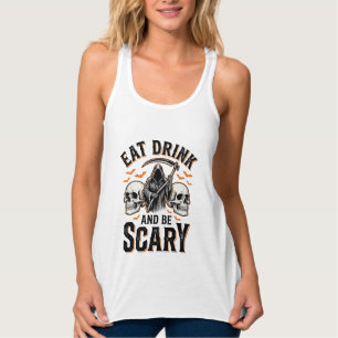 Camiseta Con Tirantes Halloween Espantoso Come Bebe Y Sé Espantoso Segad