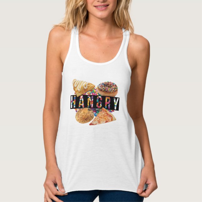 Camiseta Con Tirantes HANGRY- el tanque del músculo de Flowy (Anverso)
