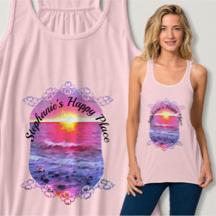 Camiseta Con Tirantes Happy Place Mexico Sunset 0909