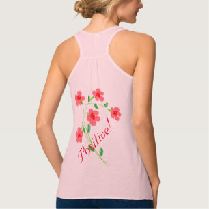Camiseta Con Tirantes Hermosa Flora Rosa