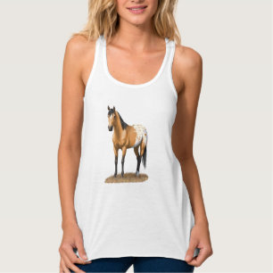 Camiseta Con Tirantes Hermoso Buckskin Appaloosa Quarter Horse