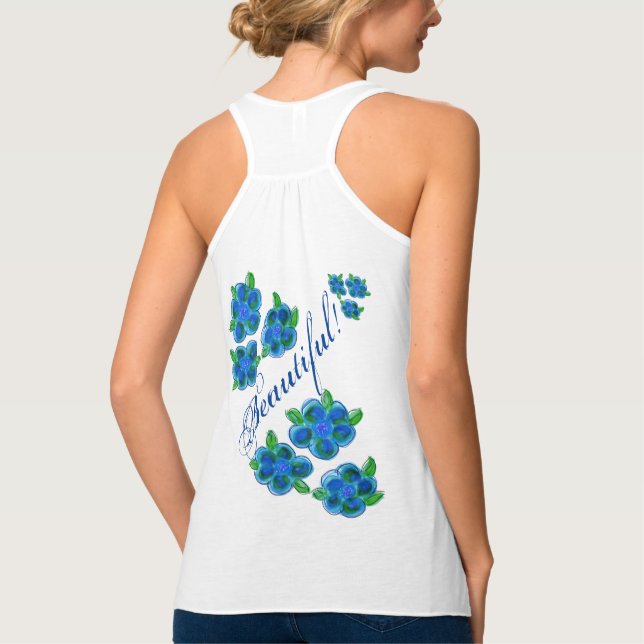 Camiseta Con Tirantes Hermoso Racerback sin mangas (Reverso)