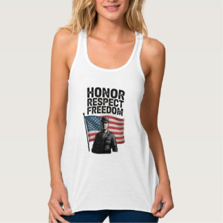 Camiseta Con Tirantes Héroes Veterano Día Diseño Patriótico