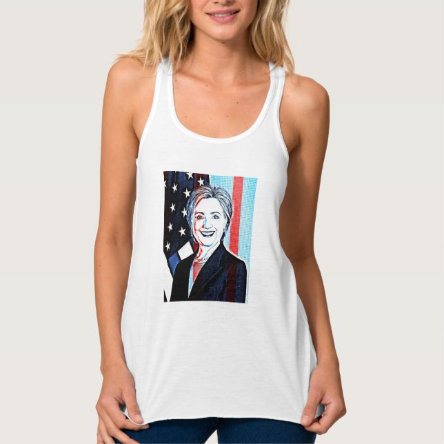 Camiseta Con Tirantes Hilary Clinton Memorabilia Digital Art Shirt (Anverso)