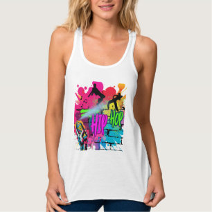 Camiseta Con Tirantes Hip-Hop Street Art – Vibrant Urban Energy