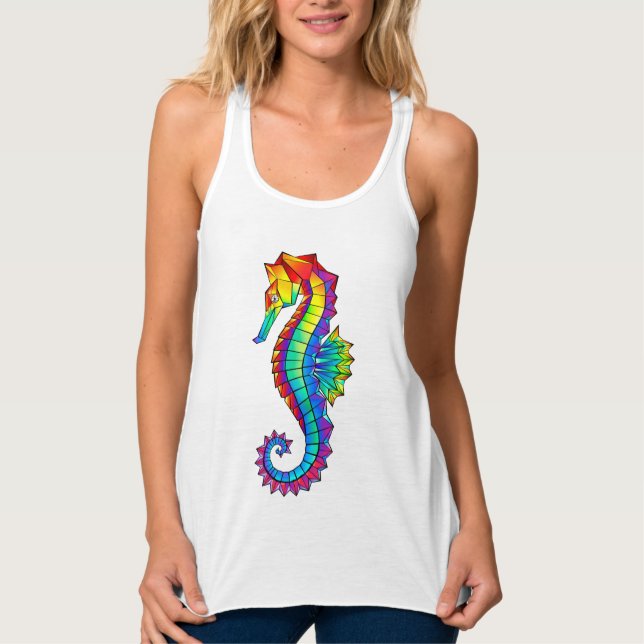 Camiseta Con Tirantes Hipoahoría marino poligonal arcoiris (Anverso)