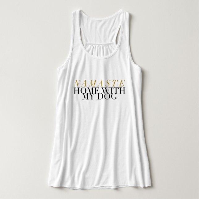 Camiseta Con Tirantes Hogar elegante de Namaste con mi yoga del perro el (Diseño del anverso)