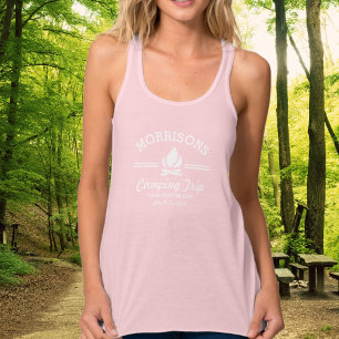 Camiseta Con Tirantes Hoguera de encargo retra de la acampada de la