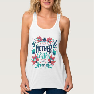 Camiseta Con Tirantes Hoodie del Día de la Madre Tierra dibujado a mano