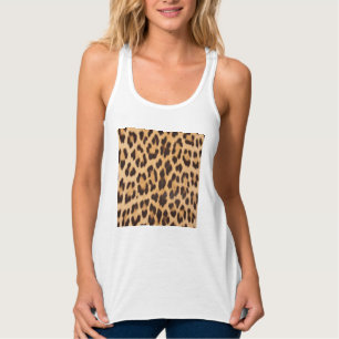 Camiseta Con Tirantes huella de leopardo de safari silvestre de moda